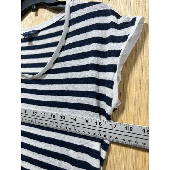 Tommy Hilfiger - Women's Blouse Stripe - Blue/White - Medium - Picture 3 of 12